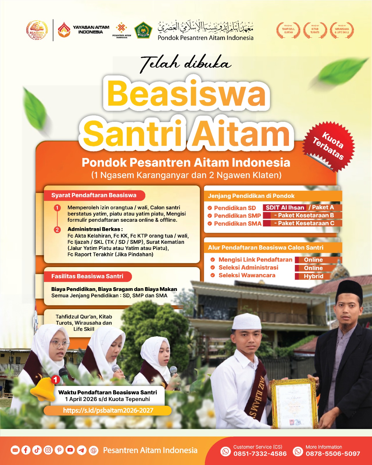 Penerimaan Santri Baru Pesantren Aitam Indonesia